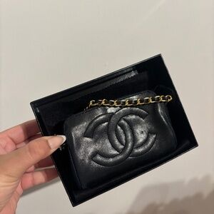 SOLD! Chanel Vintage Small leather good pouch